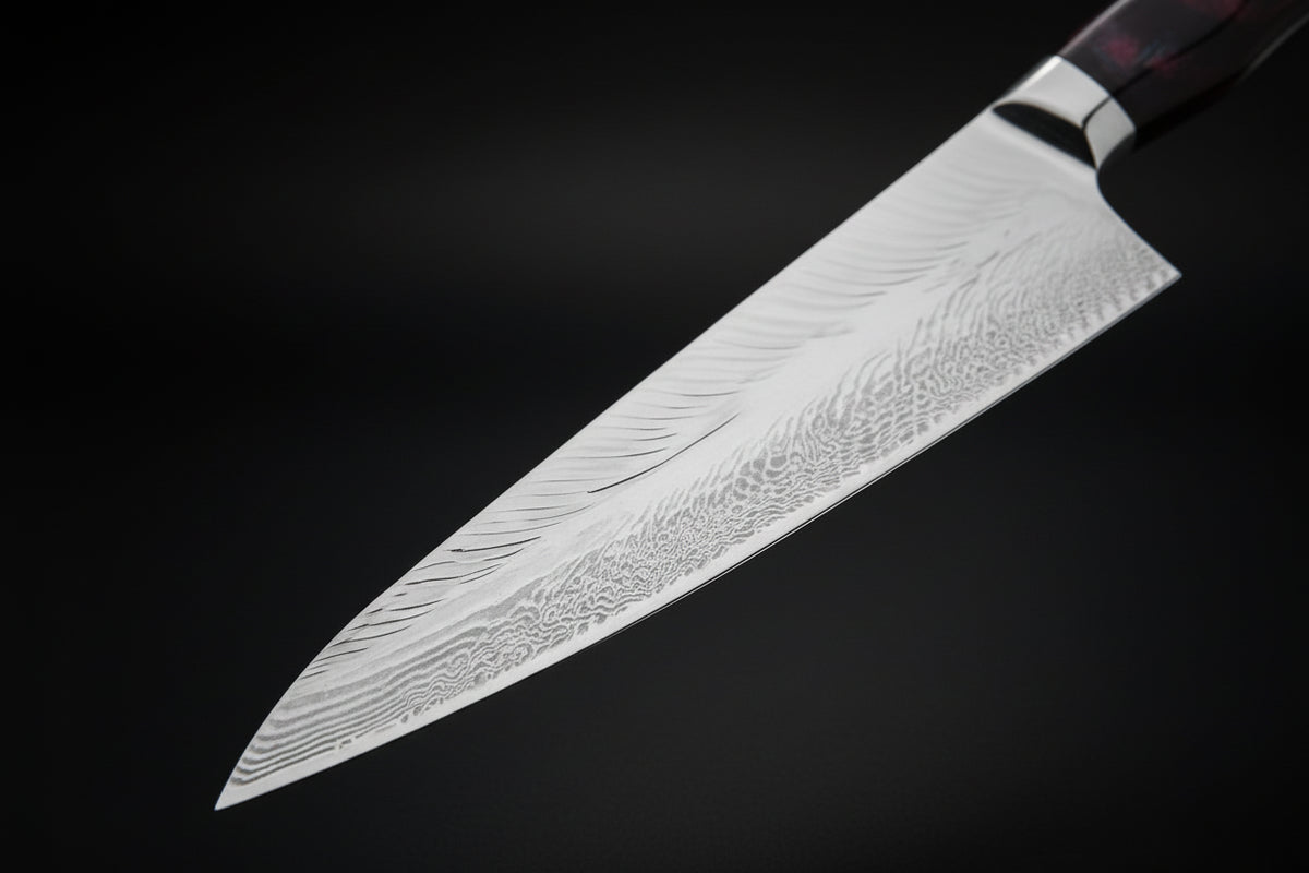 Japanisches Damastmesser | 67 Lagen | Akita Küchenmesser | Ultrascharf
