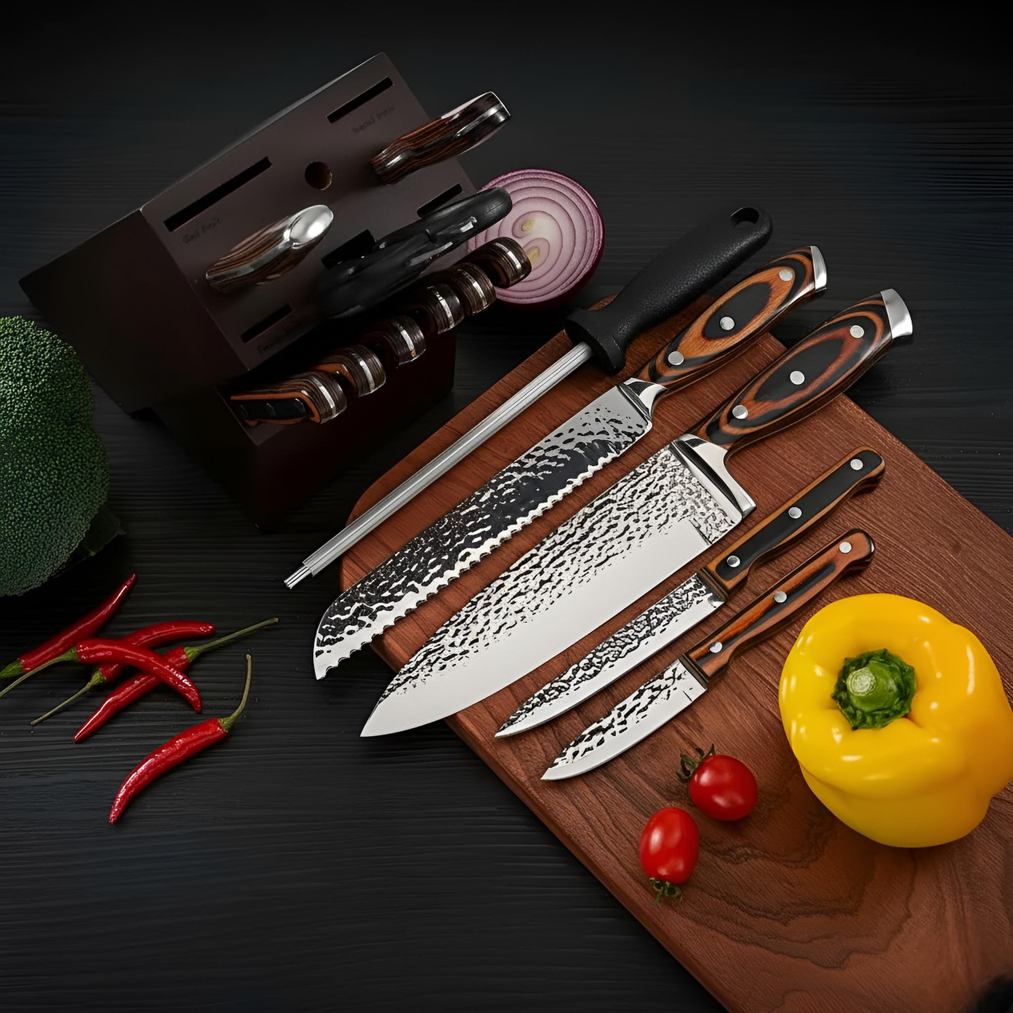 Set mit 15 Kensei Kaizen™ Messern und selbstschärfendem Block