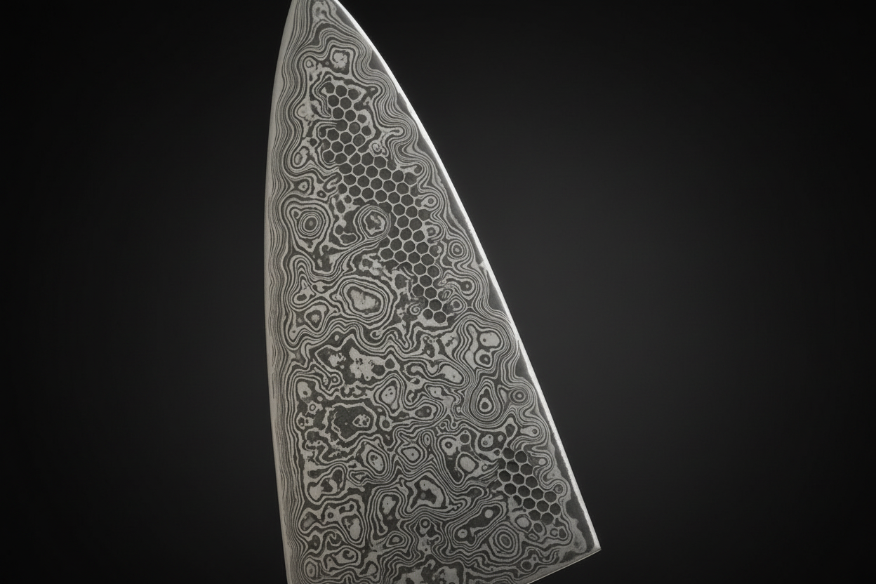 Kensei Kaizen™ Damastmesser (japanisches Modell) mit Griff aus Harz und Holz