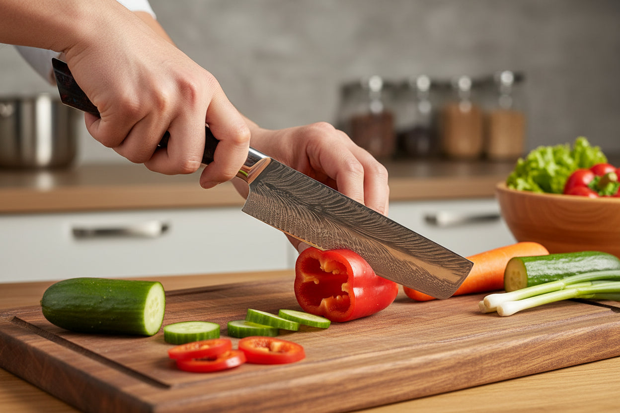 Couteau Japonais Nakiri Akita | Couteau de Cuisine Japonais Légumes | Kensei Kaizen