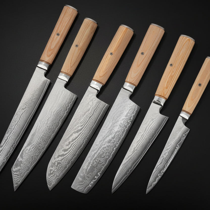 Set mit 6 japanischen Messern – Matsu-Kollektion