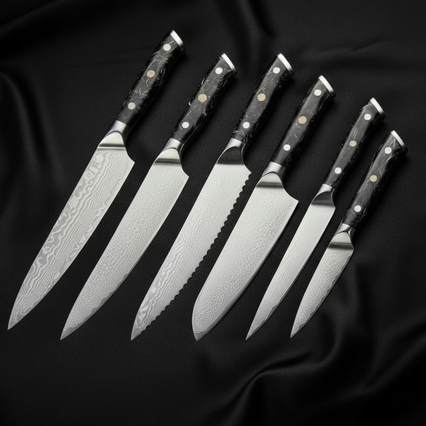 Nagoya 6-teiliges japanisches Messerset | Hochwertige japanische Küchenmesser | Kensei Kaizen™