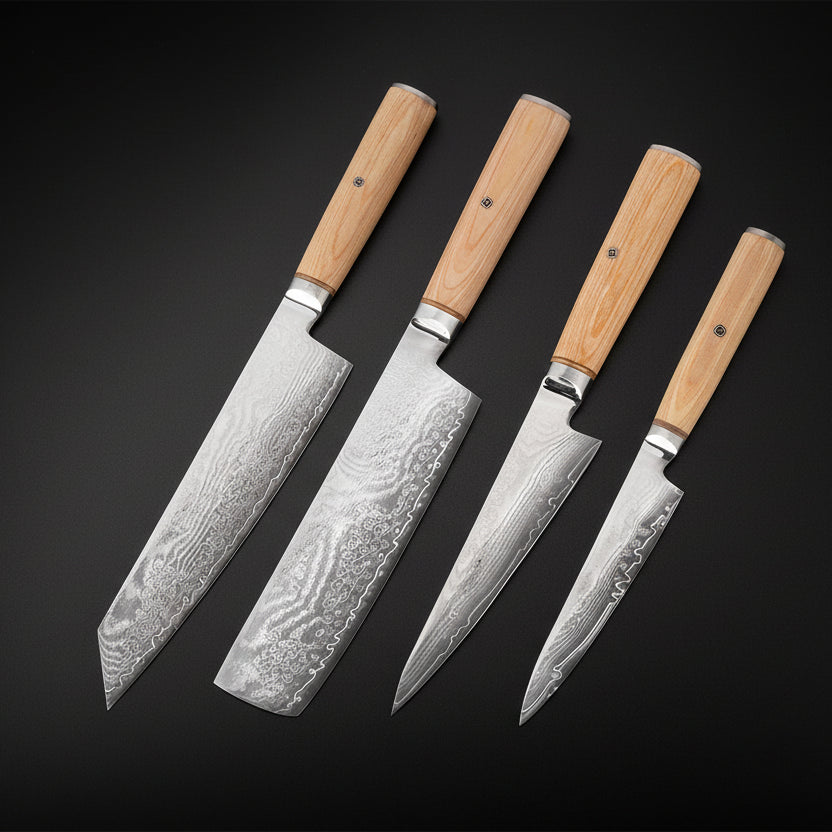 Matsu 4-teiliges japanisches Messerset | Hochwertige japanische Küchenmesser | Kensei Kaizen