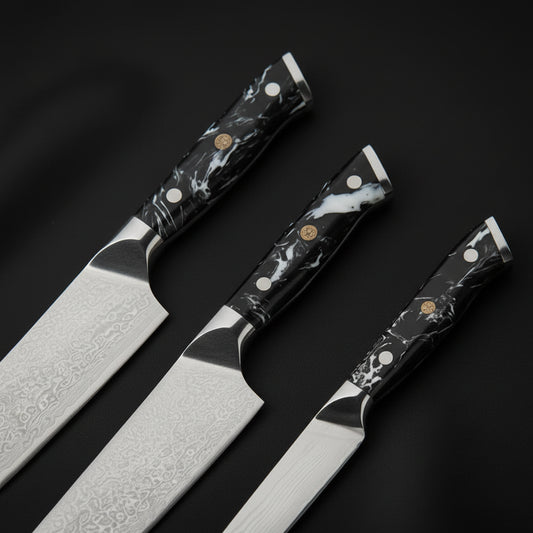 Set de 3 Couteaux Japonais Nagoya | Couteaux de Cuisine Japonais Premium | Kensei Kaizen