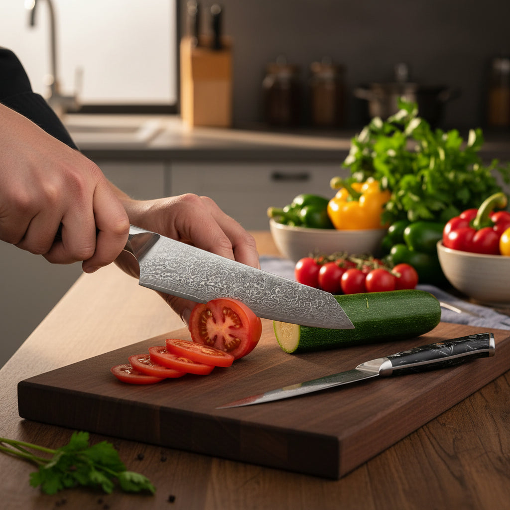Set Couteaux Japonais Kiritsuke & Utilitaire Nagoya | Couteaux de Cuisine Japonais | Kensei Kaizen™
