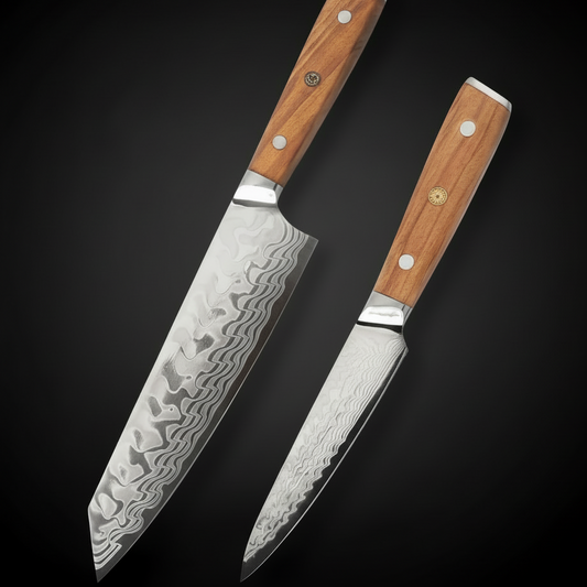 Set de 2 Couteaux Japonais Miyazaki | Couteaux de Cuisine Japonais Premium | Kensei Kaizen™