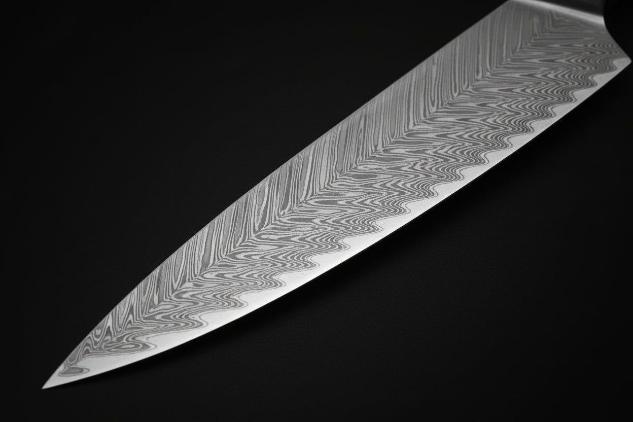 Couteau Japonais de Chef Kimoya | Couteau de Cuisine Japonais Damas 67 Couches | Ultra-Tranchant