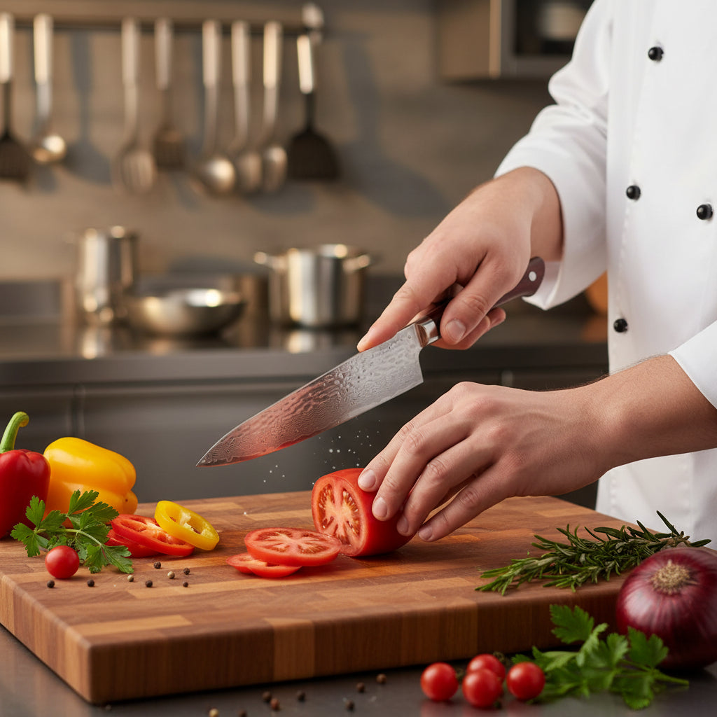 Couteau Japonais de Chef Shimoza | Couteau de Cuisine Japonais Haut de Gamme | Kensei Kaizen