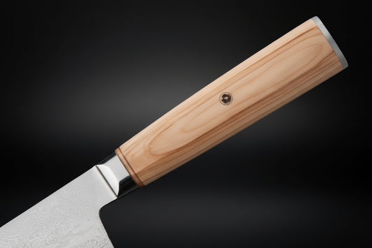Couteau Japonais de Chef 25 cm Matsu | Couteau de Cuisine Japonais Damas 67 Couches | Ultra-Tranchant