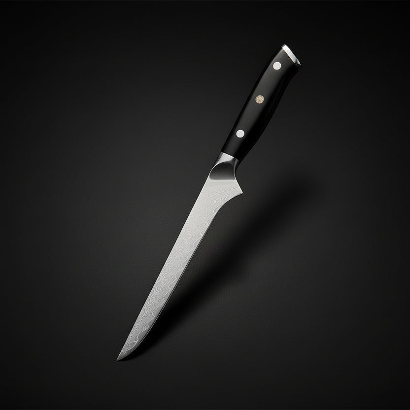 Couteau à Désosser Kimoya | Couteau de Cuisine Japonais Damas 67 Couches | Ultra-Précis