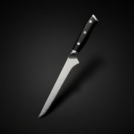 Couteau à Désosser Kimoya | Couteau de Cuisine Japonais Damas 67 Couches | Ultra-Précis