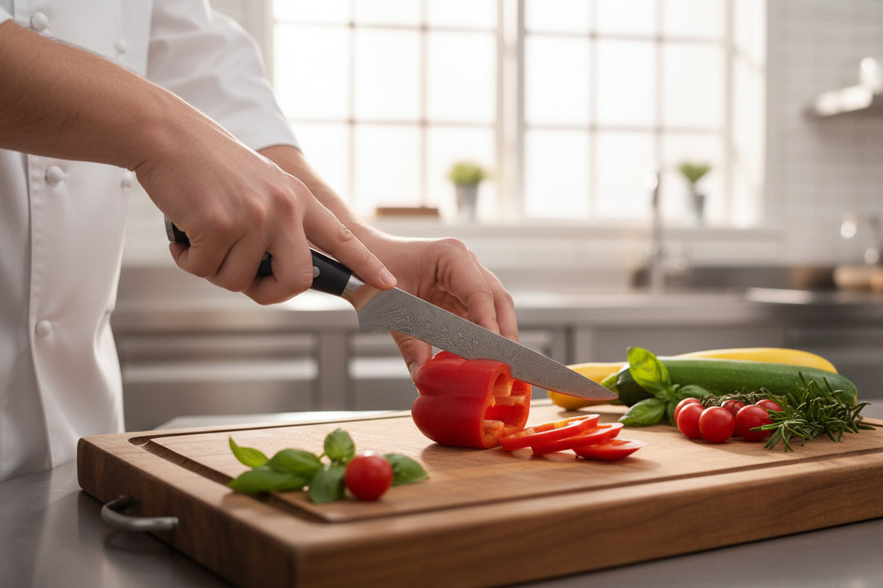 Couteau à Désosser Kimoya | Couteau de Cuisine Japonais Damas 67 Couches | Ultra-Précis