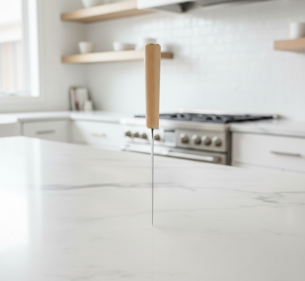 Couteau Santoku Japonais – Kensei Kaizen Acier VG10 • Lame martelée