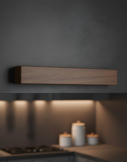 Kawa Magnetic Bar – Kensei Kaizen Porte-couteaux mural en bois massif • Barre magnétique interne