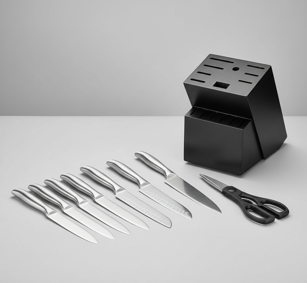 Kensei Kaizen – Kensei Block Set Ensemble de 15 couteaux + Bloc auto-affûtant