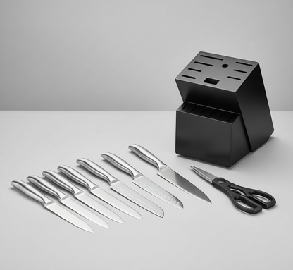 Kensei Kaizen – Kensei Block Set Ensemble de 15 couteaux + Bloc auto-affûtant