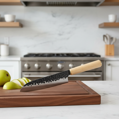 Couteau Santoku Japonais – Kensei Kaizen Acier VG10 • Lame martelée