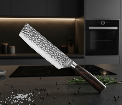 Kensei Kaizen – Kinzoku Set Ensemble de 6 couteaux + Support magnétique en Acacia