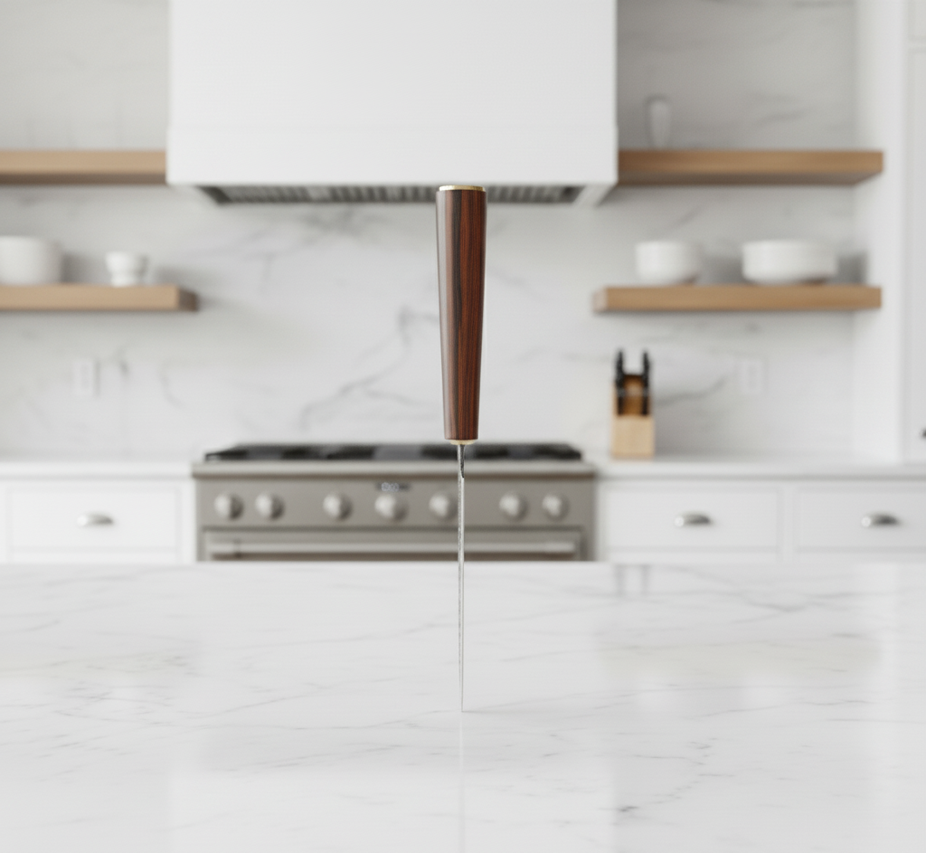 Couteau Santoku Japonais – Kensei Kaizen Acier VG10 • Lame martelée