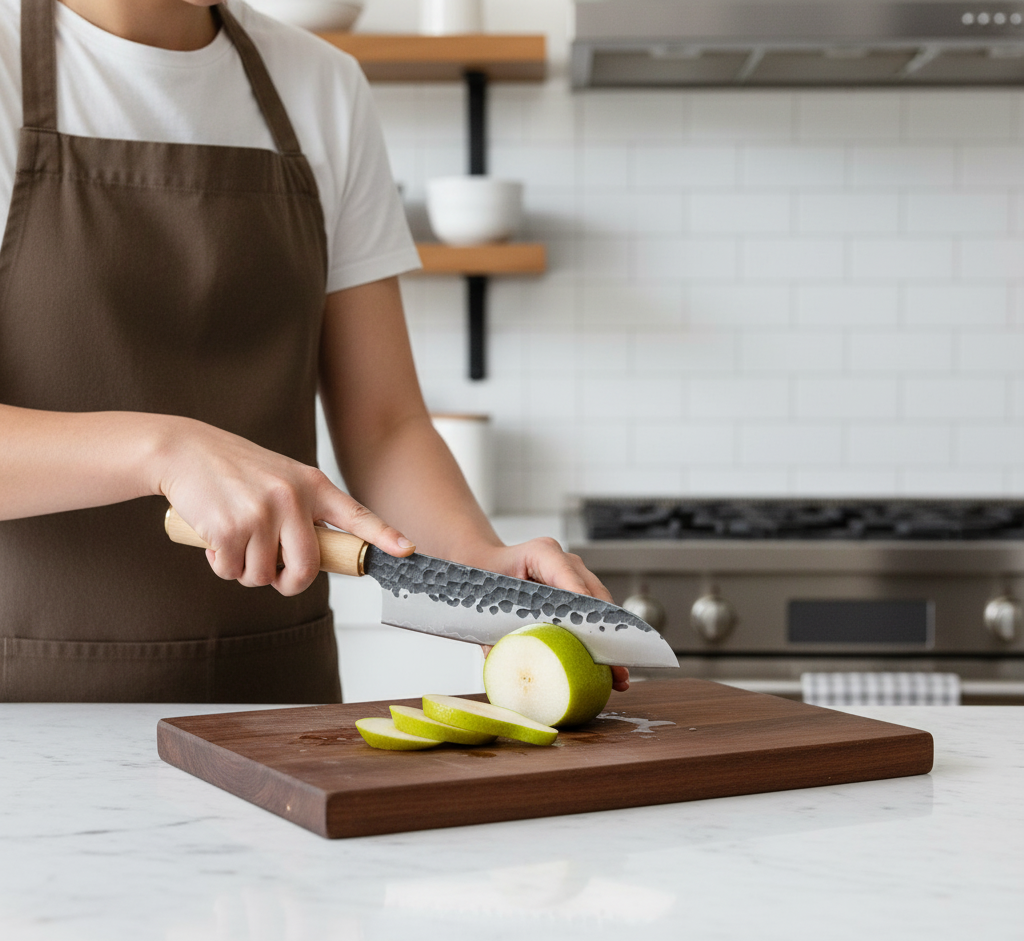 Couteau Santoku Japonais – Kensei Kaizen Acier VG10 • Lame martelée