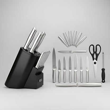 Kensei Kaizen – Kensei Block Set Ensemble de 15 couteaux + Bloc auto-affûtant