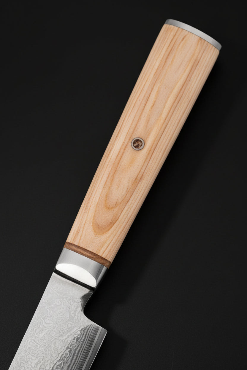 Couteau Japonais Gyuto Matsu | Couteau de Cuisine Japonais Damas 67 Couches | Ultra-Tranchant