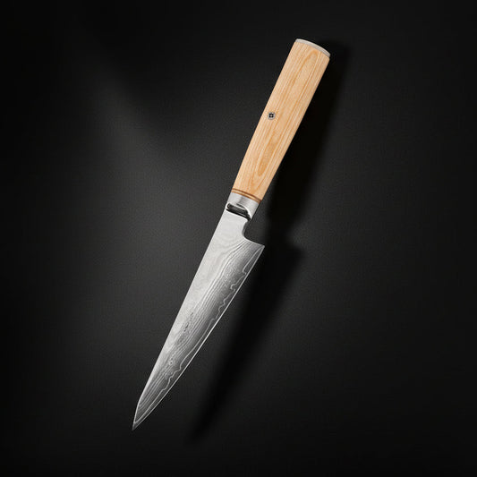Couteau Japonais Honesuki Matsu | Couteau de Cuisine Japonais Damas 67 Couches | Ultra-Précis
