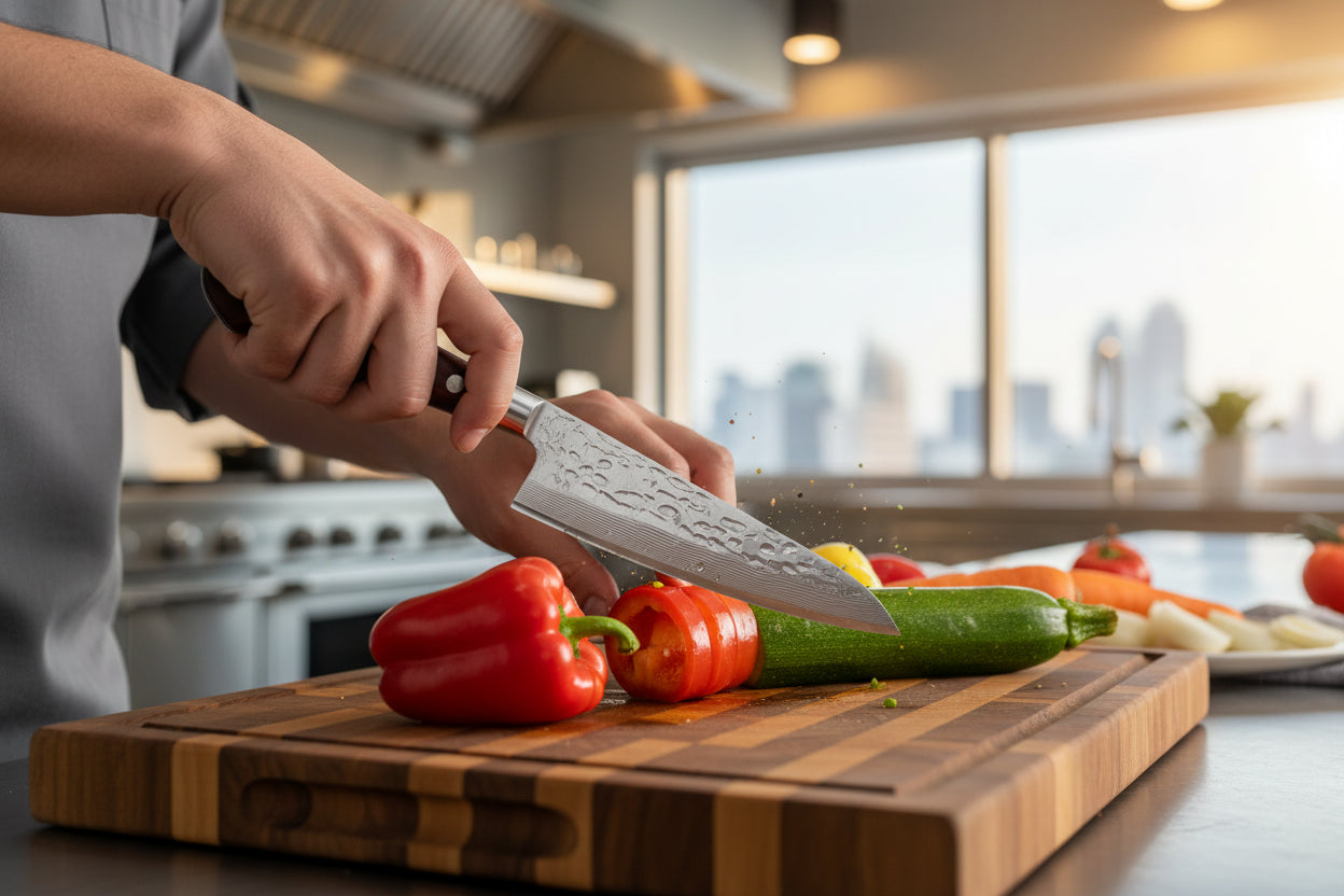 Couteau Japonais Honesuki Shimoza | Couteau de Cuisine Japonais Désossage | Kensei Kaizen