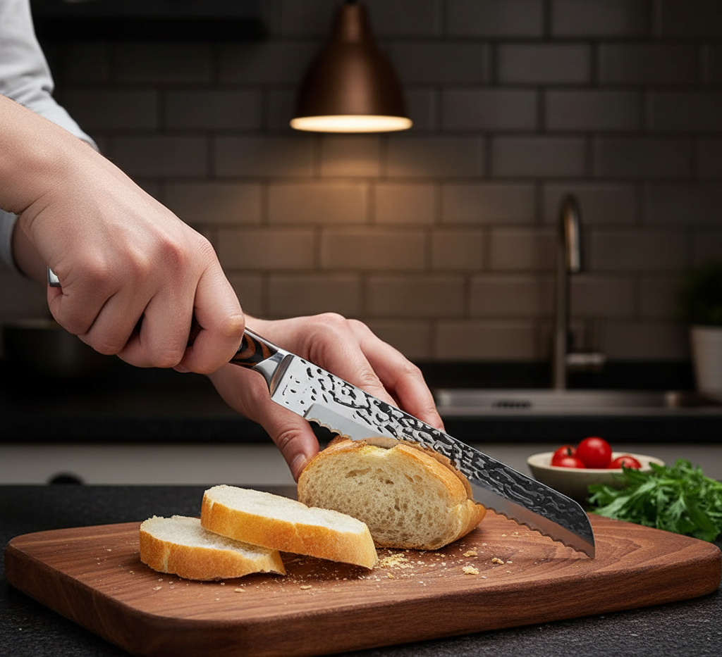 Ensemble de 15 Couteaux Kensei Kaizen™ avec Bloc Auto-Affûtant - Manche Gris Acier