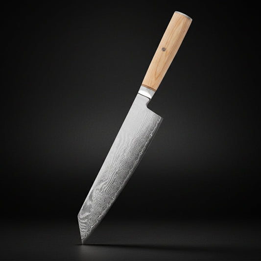 Couteau Japonais Kiritsuke Matsu | Couteau de Cuisine Japonais Damas 67 Couches | Ultra-Tranchant