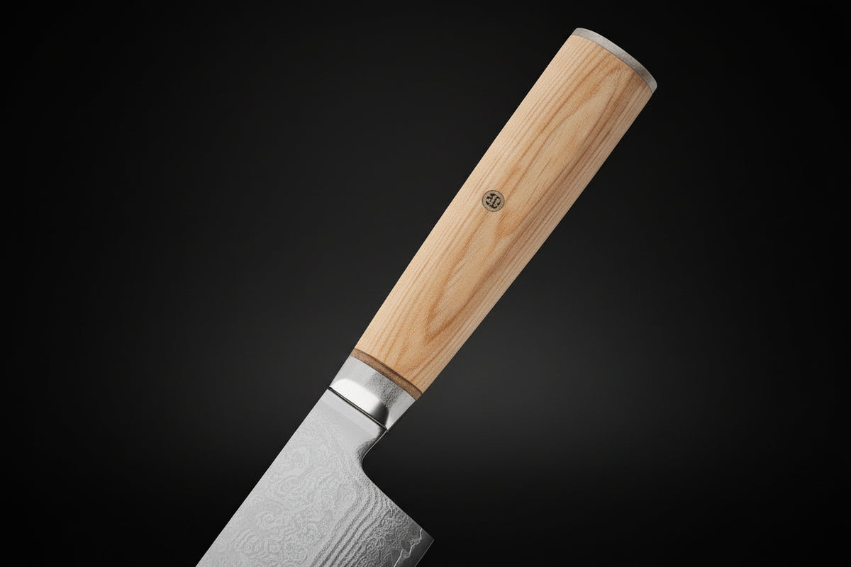 Couteau Japonais Kiritsuke Matsu | Couteau de Cuisine Japonais Damas 67 Couches | Ultra-Tranchant