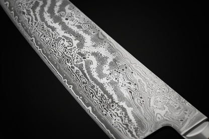 Couteau Japonais Kiritsuke 25 cm Matsu | Couteau de Cuisine Japonais Damas 67 Couches | Ultra-Tranchant