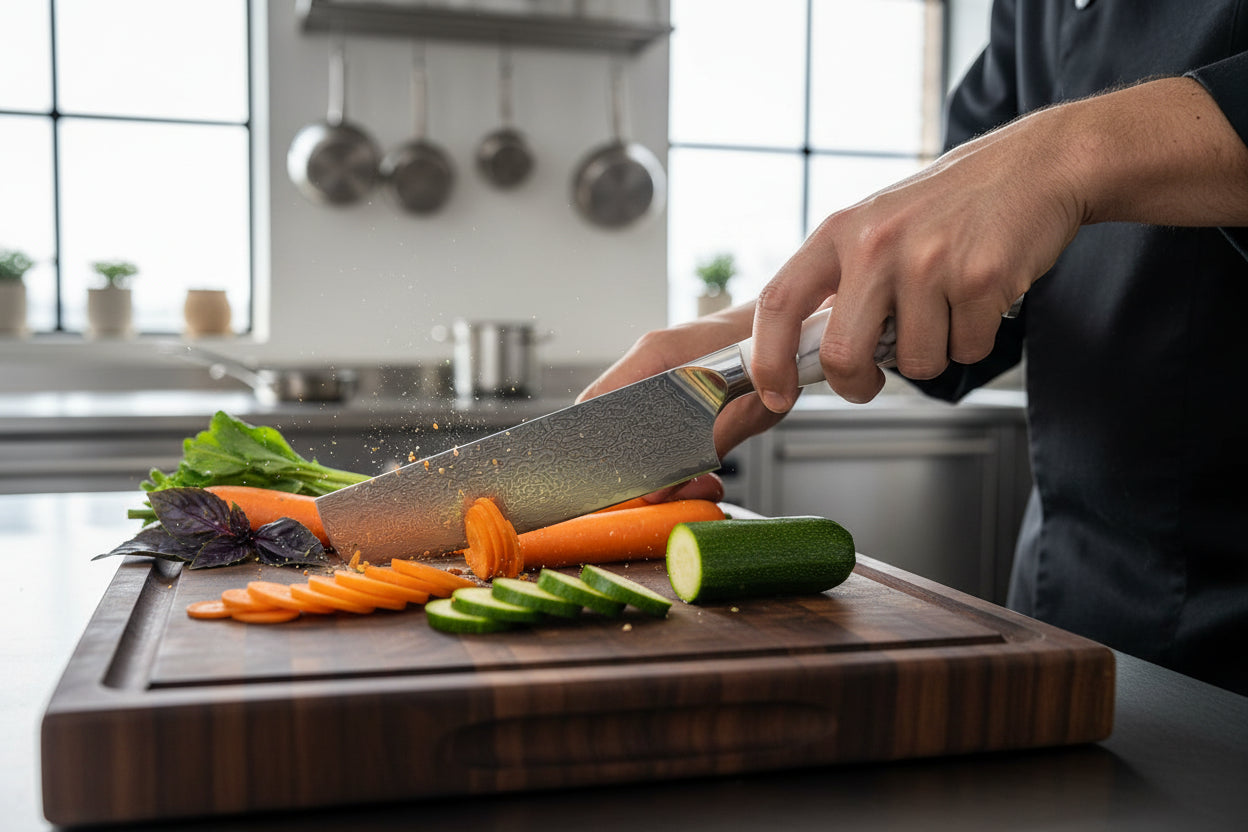 Couteau Japonais Nakiri Akashi | Couteau de Cuisine Japonais Légumes | Kensei Kaizen