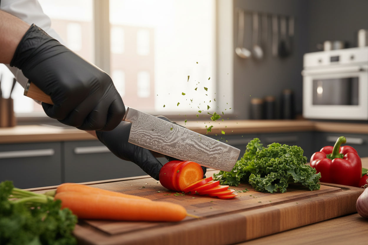 Couteau Japonais Nakiri Matsu | Couteau de Cuisine Japonais Damas 67 Couches | Coupe Précise