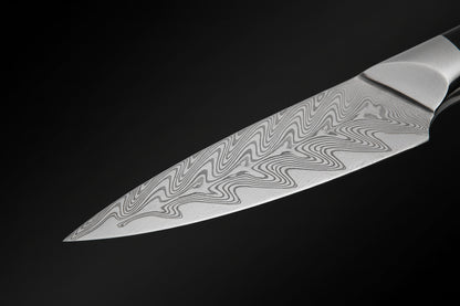 Couteau Japonais d’Office Kimoya | Couteau de Cuisine Japonais Damas 67 Couches | Ultra-Précis