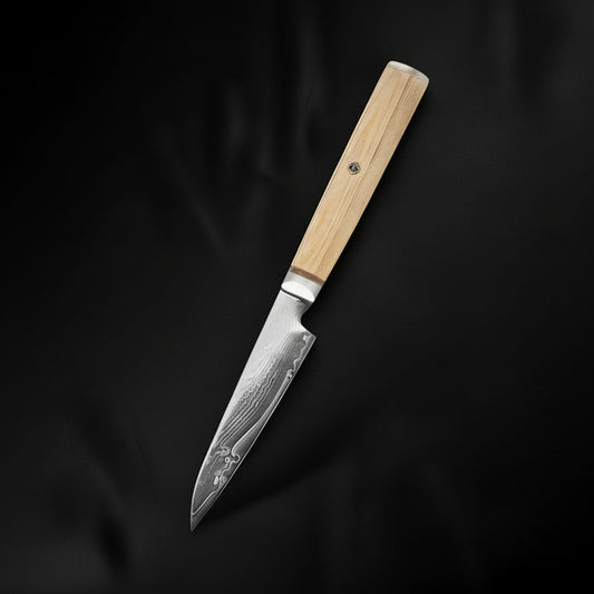 Couteau Japonais d’Office Matsu | Couteau de Cuisine Japonais Damas 67 Couches | Ultra-Précis