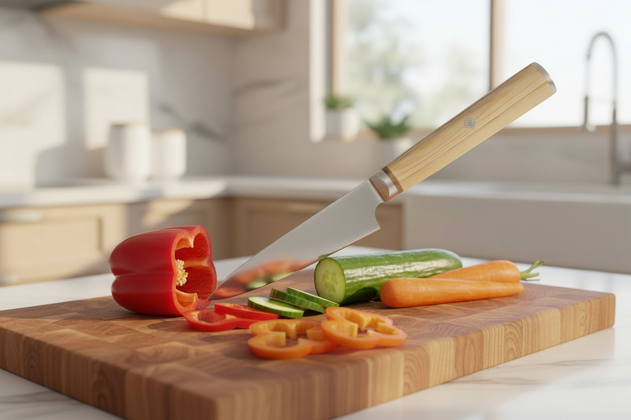 Couteau Japonais d’Office Matsu | Couteau de Cuisine Japonais Damas 67 Couches | Ultra-Précis