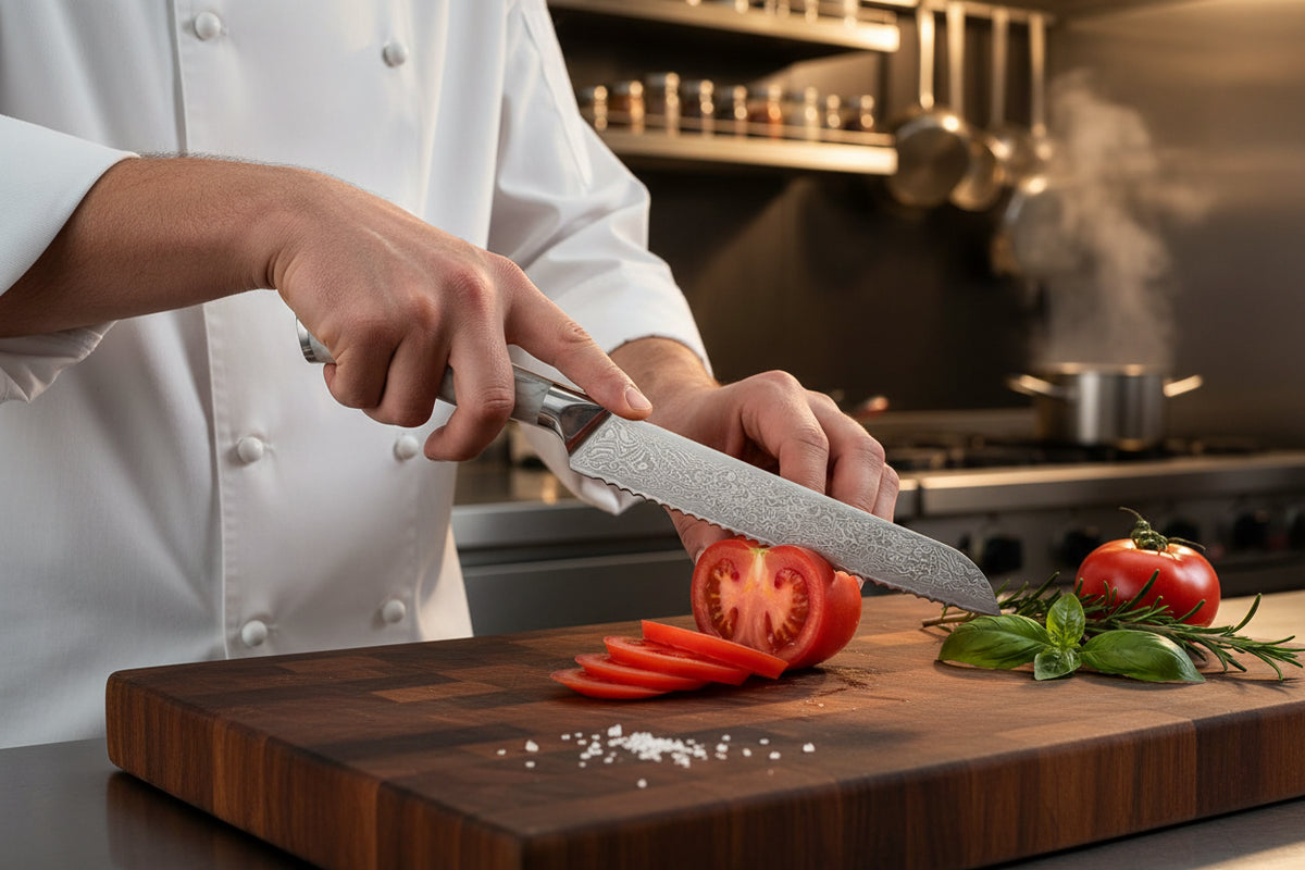 Couteau Japonais à Pain Akashi | Couteau de Cuisine Japonais Précision | Kensei Kaizen™