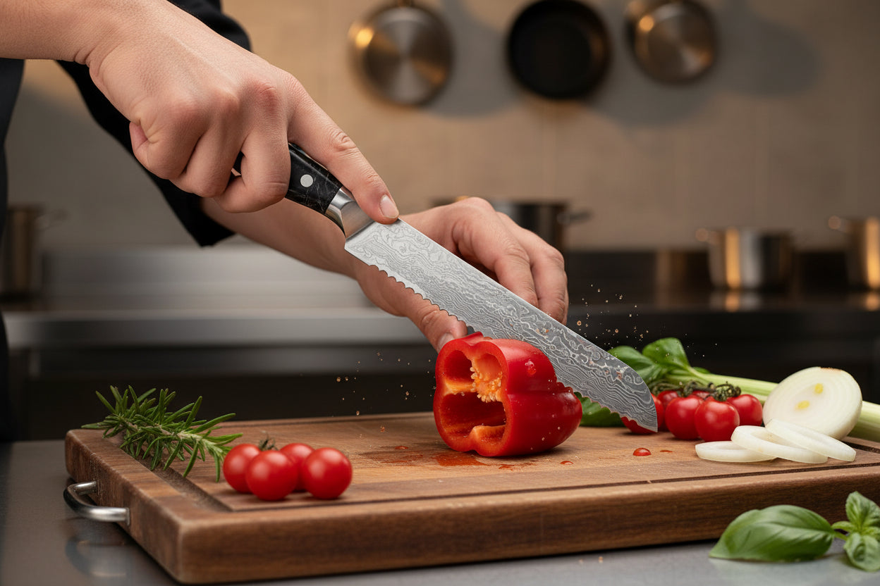 Couteau Japonais à Pain Nagoya | Couteau de Cuisine Japonais Précision | Kensei Kaizen™