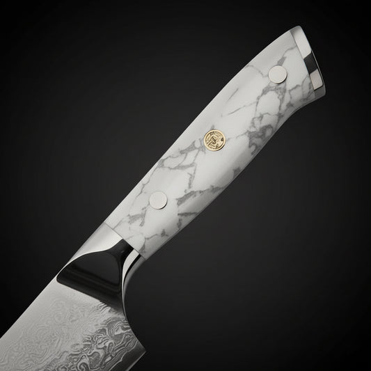 Couteau Japonais Santoku Akashi | Couteau de Cuisine Japonais Polyvalent | Kensei Kaizen™