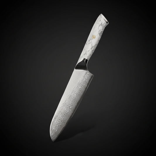 Couteau Japonais Santoku Akashi | Couteau de Cuisine Japonais Polyvalent | Kensei Kaizen™