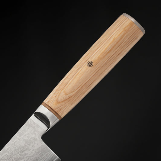 Couteau Japonais Santoku Matsu | Couteau de Cuisine Japonais Damas 67 Couches | Ultra-Tranchant
