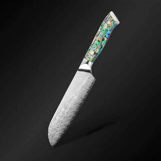Couteau Japonais Santoku Nagasaki | Couteau de Cuisine Japonais Polyvalent | Kensei Kaizen™