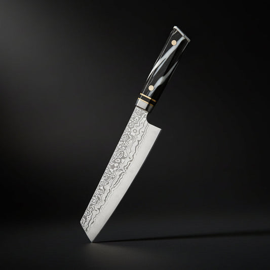 Couteau Japonais Santoku Nagoya | Couteau de Cuisine Japonais Polyvalent | Kensei Kaizen™