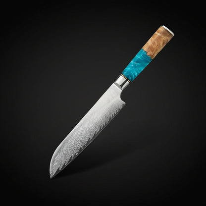 Couteau Japonais Santoku Niigata | Couteau de Cuisine Japonais Polyvalent | Kensei Kaizen™