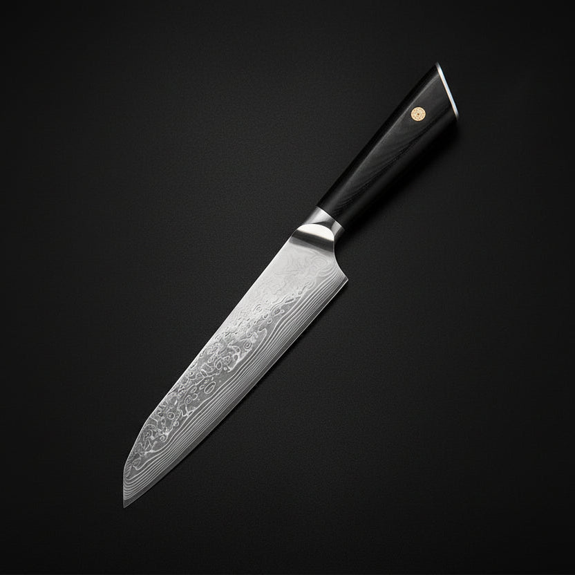 Couteau Japonais Santoku Yoko | Couteau de Cuisine Japonais Polyvalent | Kensei