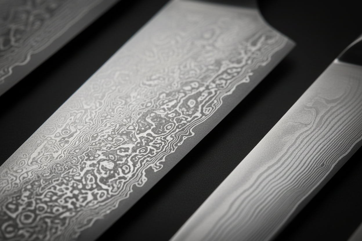 Set de 4 Couteaux Japonais Nagoya | Couteaux de Cuisine Japonais Damas | Collection Premium