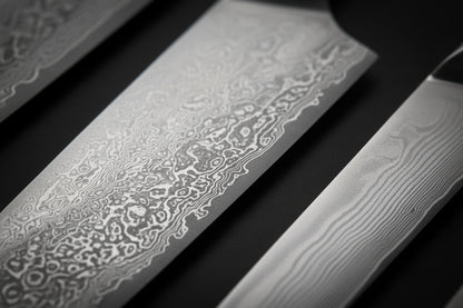 Set de 4 Couteaux Japonais Nagoya | Couteaux de Cuisine Japonais Damas | Collection Premium