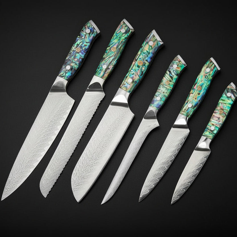 Set de 6 Couteaux Japonais Nagasaki | Couteaux de Cuisine Japonais Premium | Kensei Kaizen™
