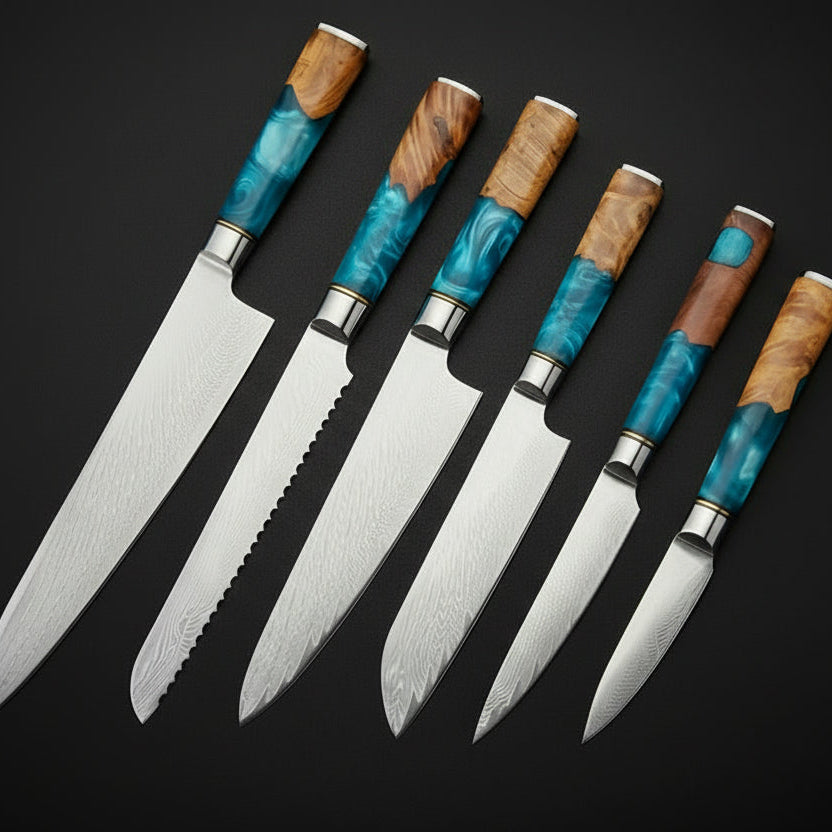 Set de 6 Couteaux Japonais Niigata | Couteaux de Cuisine Japonais Premium | Kensei Kaizen